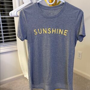 Modern Lux Gray Tee with Yellow 'Sunshine' Print